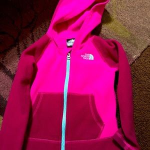 Gently worn north face toddler girls fleece jacket